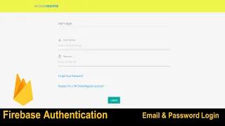Firebase Authentication Email Password User Login