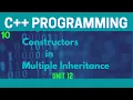 Constructors in Multiple Inheritance