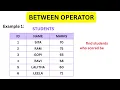 Sql between operator for beginners part-33 Sql tips Learn Sql