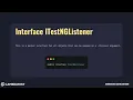 org testng Interface ITestNGListener with examples