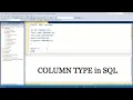 How to get COLUMN TYPE in SQL