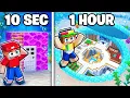 10 Second vs 1 Hour SECRET UNDERWATER House Battle