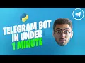 How to make a Python Telegram Bot in under 1 minute