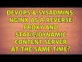 DevOps SysAdmins Nginx as a reverse proxy and content server at the same time