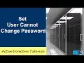 How To Set User Cannot Change Password In Active Directory 2016