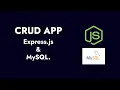 CRUD Application EXPRESS JS and MYSQL TUTORIAL