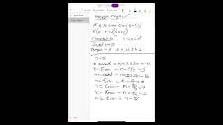 Weird Algorithm Solution Introductory problem CSES problem