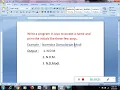 String Name with Initials with full explanation String Functions in bluej
