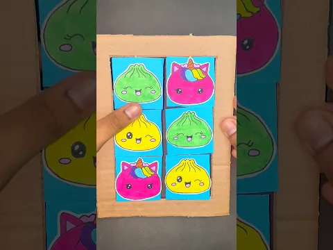 Squishy Dumplings handmade cardboard puzzle #squishy #shorts #puzzle