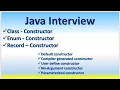 Java Interview Constructor for Class Enum Record