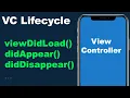 Swift 5 UIViewController Lifecycles Explained Xcode 11 - iOS Beginners 2020