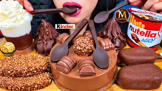 ASMR CHOCOLATE CAKE, MAGNUM ICE CREAM, NUTELLA & GO, KINDER MAXI KING MASSIVE Eating Sounds