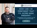 How can I be confident that my practice exam score is enough to pass the NCE