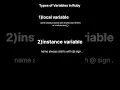 variables in ruby types of variables in ruby