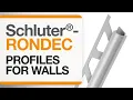 How to install tile edge trim on walls Schluter -RONDEC profile