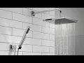 Delta Modern 14 Series Rain Shower System Review - Squar Chrome Faucet Trim Kit