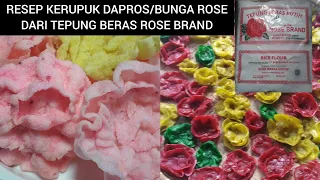 Download CARA MEMBUAT DAPROS | DAPROS TEPUNG BERAS ROSE BRAND | KUE KEMBANG ROSE | KERUPUK BUNGA MAWAR MP3