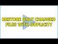 Restore only changed files with duplicity
