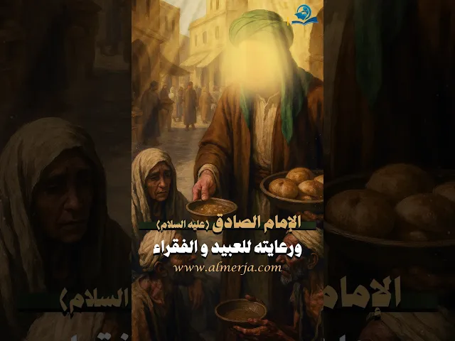 ⁣الإمام الصادق (عليه السلام) ورعايته للعبيد و الفقراء