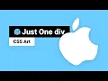 How to Create an Apple Logo with Pure CSS - Easy Tutorial using a Single Div Html Element