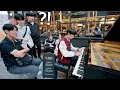 Download Lagu A Boy Pretends To Be A Beginner And Suddenly Speeds Up Canon In Amazing Way With Street Piano