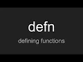 Defining functions in Clojure