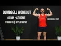 Download Lagu 40 MIN |  |  FULL BODY WORKOUT | Build Muscle \u0026 Strength | Dumbbell | Go Heavy 💪 At Home