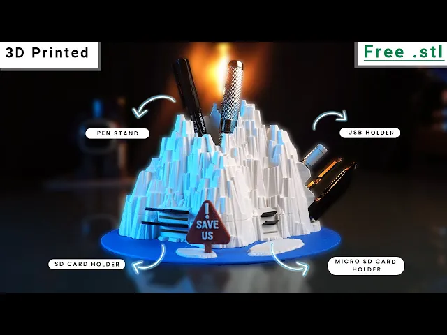Glacier Desk Organizer – LIMITED TIME FREE (Premium 3D Print) video thumbnail