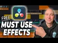 10 FREE Effects I Use on EVERY Project in DaVinci Resolve 20