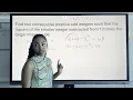 Quadratic Applications Made Easy Geometry Consecutive Integer Word Problems