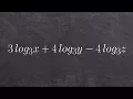 Condensing logarithmic expressions