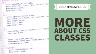 More about CSS Classes - Dreamweaver CC Tutorial