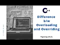 Lec Difference between Function overloading and Overriding C Programming In Urdu