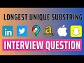Longest Substring Without Repeating Characters JavaScript Python Leetcode Explained