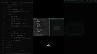 Digital Clock UI HTML CSS JavaScript Live Time Animation