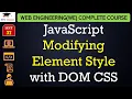 L37 JavaScript Modifying Element Style with DOM CSS Web Technology Lectures