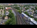 Green Line MBTA from Above Medford Massachusetts Drone Tour 4K