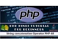 String concatenation Operator PHP Tutorial-68