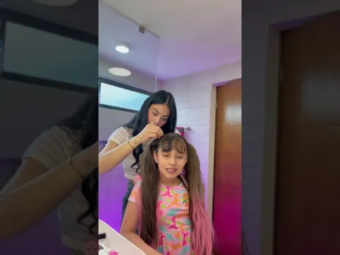 PEINANDO A MI HIJA PARA IR AL CINE ✨ #hairstyle #momlife #minivlog