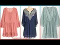 Chiffon Long Chiffon Tunic Top Shirt Mini Gingham Dress