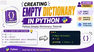 Creating an Empty Dictionary in Python Python Empty Dictionary Tutorial Python Create Empty Dict