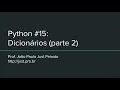 Python - Dicionarios parte 2