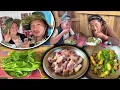 Download Lagu Pork \u0026 Green Vegetable recipe with rice साग र सुङ्गुरको मासु को तरकारी  New Nepali village vlog
