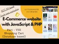 REST style E-Commerce Website with JavaScript PHP no frameworks or libraries part VIII