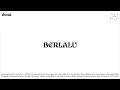 Berlalu - Instrumental (Karaoke Version)