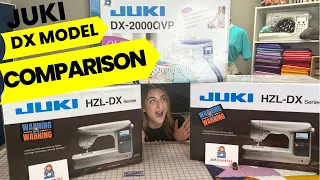 Juki DX model comparison DX-5 vs DX-7 vs DX-2000