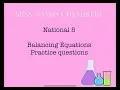 National 5 Balancing Equations Practice