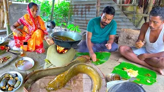 মাঠের বিলের দেশি পাকা মাগুর দিয়ে গুরুদার বাড়ি জমিয়ে রান্না খাওয়া | rainy season fishing & cooking