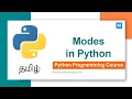 Python Programming in Tamil Modes in Python Manojkumar C