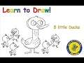 5 little Ducks Coloring